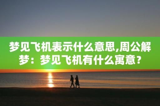 夢見錯過飛機(是不是意味著我要抓住下一個機會)
