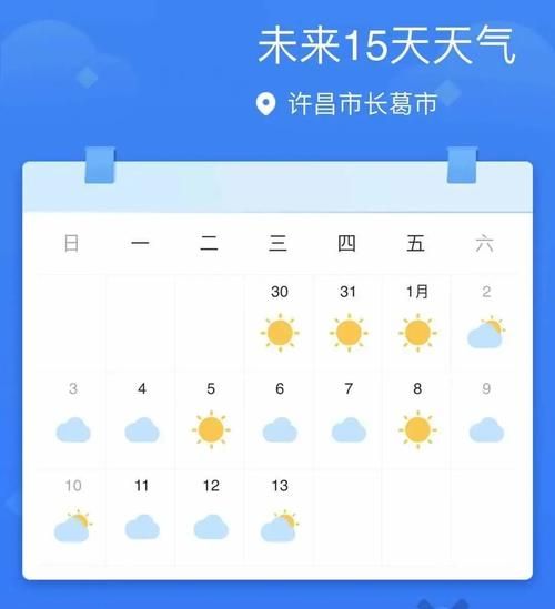 長葛市十五天天氣情況(會不會很熱或者很冷)