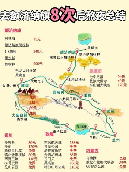 額濟納旗地圖(哪些地方適合拍照)