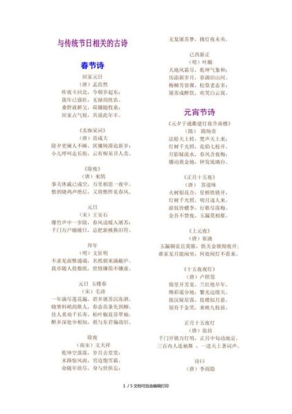 傳統節日古詩大全(它們帶給你什么感受)