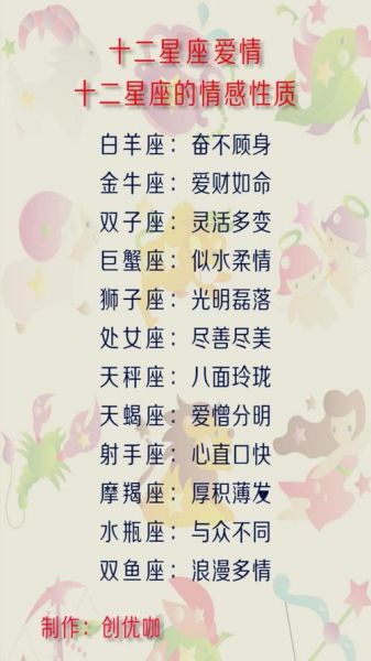 星座大全書(你的星座命運會如何)
