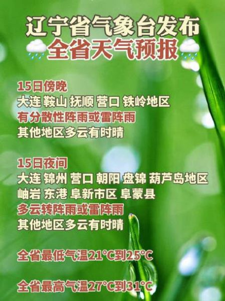 今日鞍山天氣預報(明天會下雨嗎)