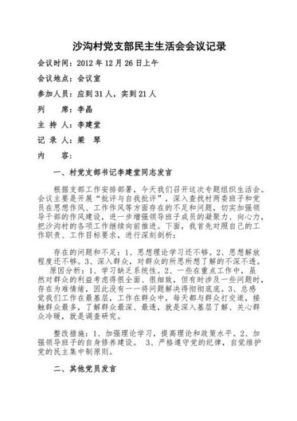 民主生活會(huì)會(huì)議記錄(民主生活會(huì)會(huì)議記錄給你答案)