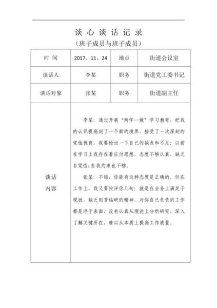 組織生活會談心談話記錄(談談你的感受和想法吧)